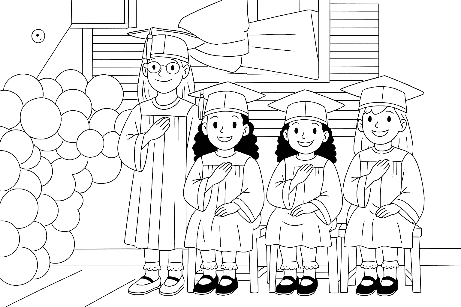 Formatura: Desenho para Colorir para Comemorar essa Conquista
