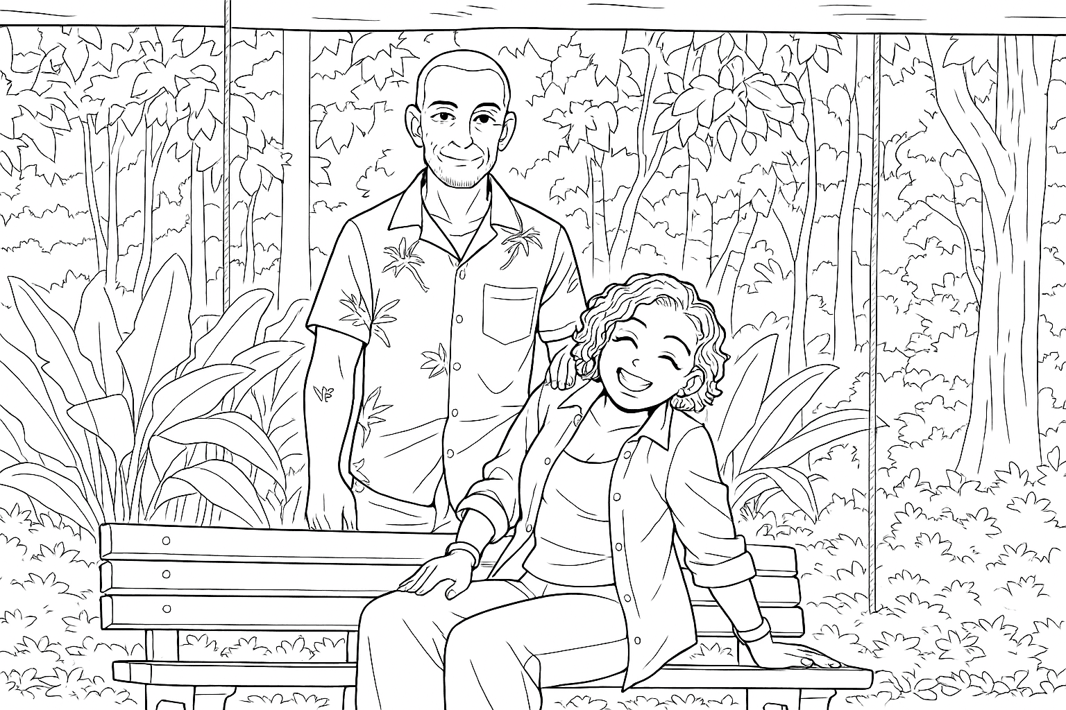 Presente de Dia dos Pais Personalizado: Desenho para Colorir com a Foto Dele