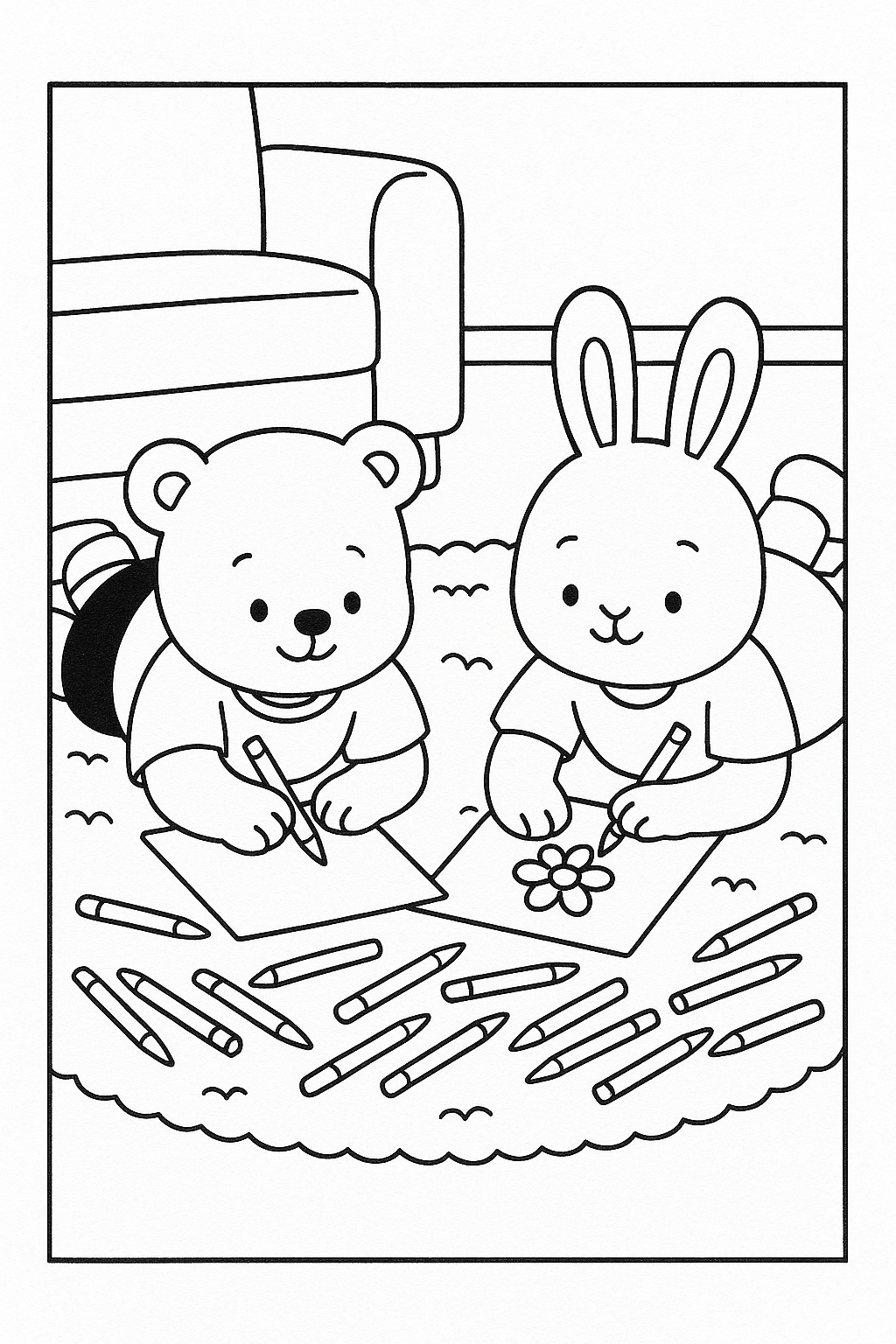 Desenho de ursinho para colorir